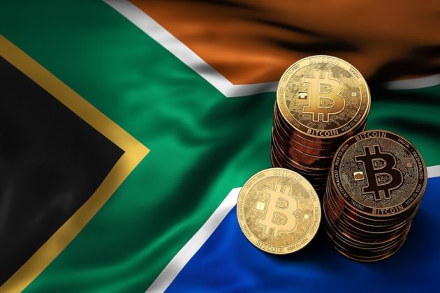 sell Bitcoin South Africa with SA flag BTC stacks