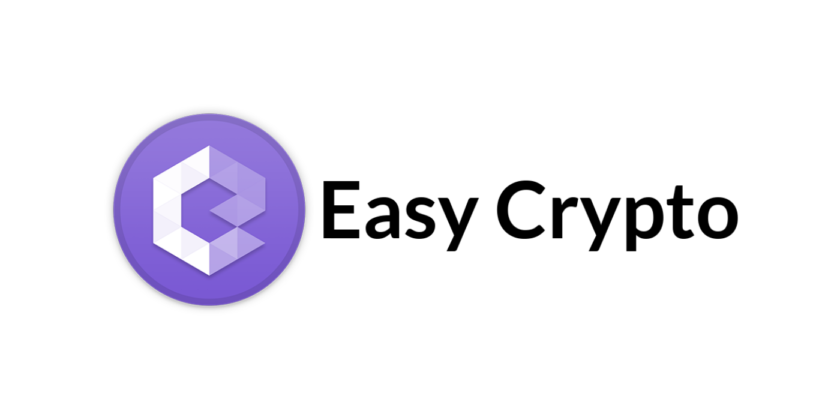 The logo of Easy Crypto with white background