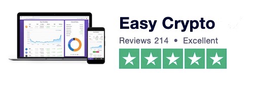 The excellent review for Easy Crypto via Trustpilot as a recommended place to buy crypto in South Africa