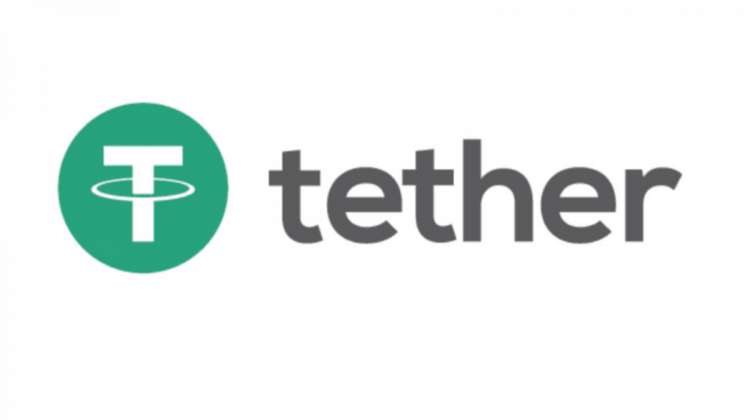 The logo of USD Tether with the colour of white on the background