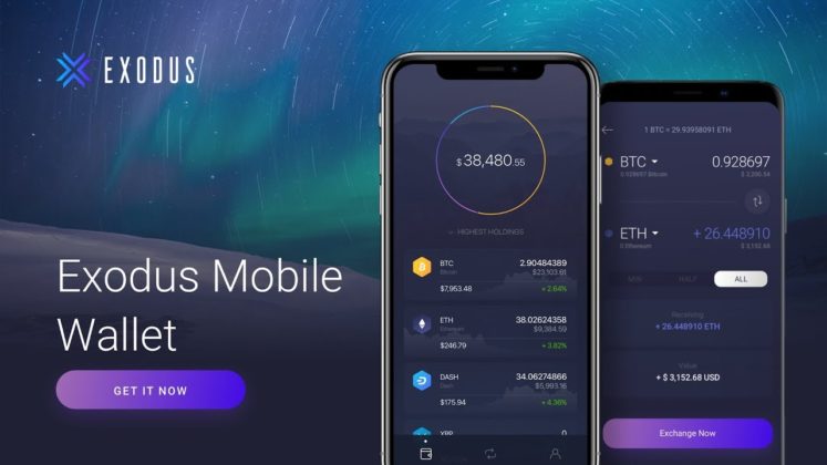 Exodus as an example of crypto wallet on mobile 